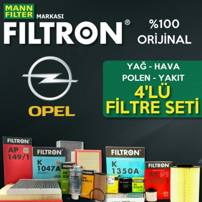 Opel Astra G Periyodik Filtre Bakım Seti Kare Tip Polen FİLTRON Marka